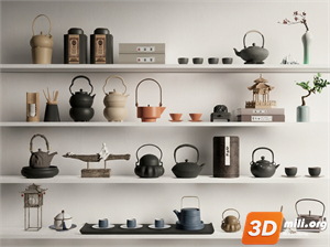 Tea Set 3D Model
